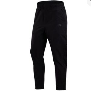 Nike Commuter Elastic Waistband Woven Solid Sports Pants Black Mens S